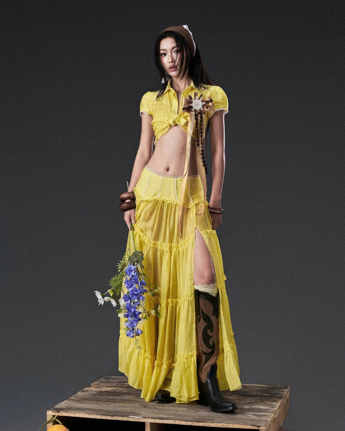 YELLOW WETSY SKIRT