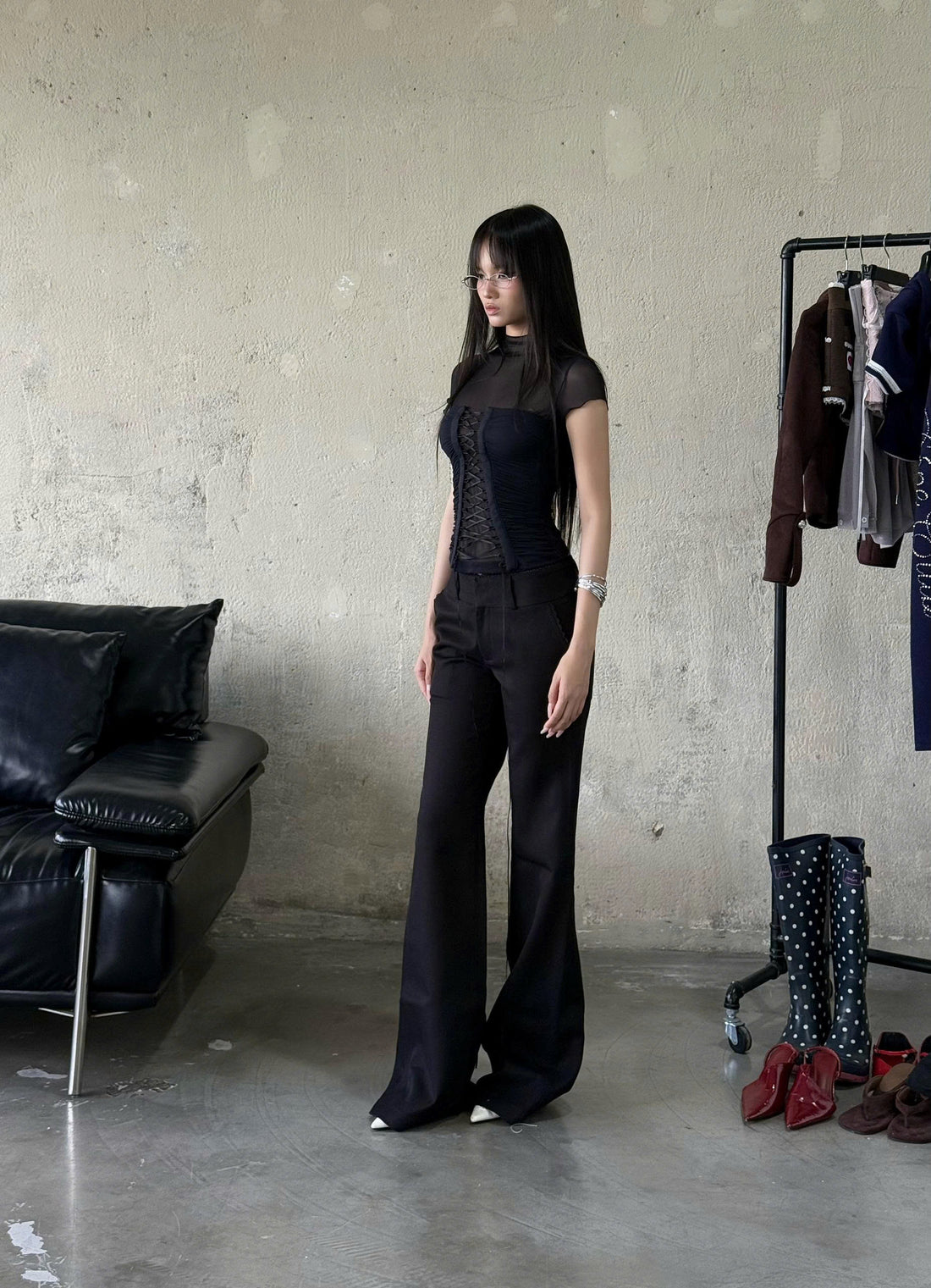 BLACK JELLY PANTS