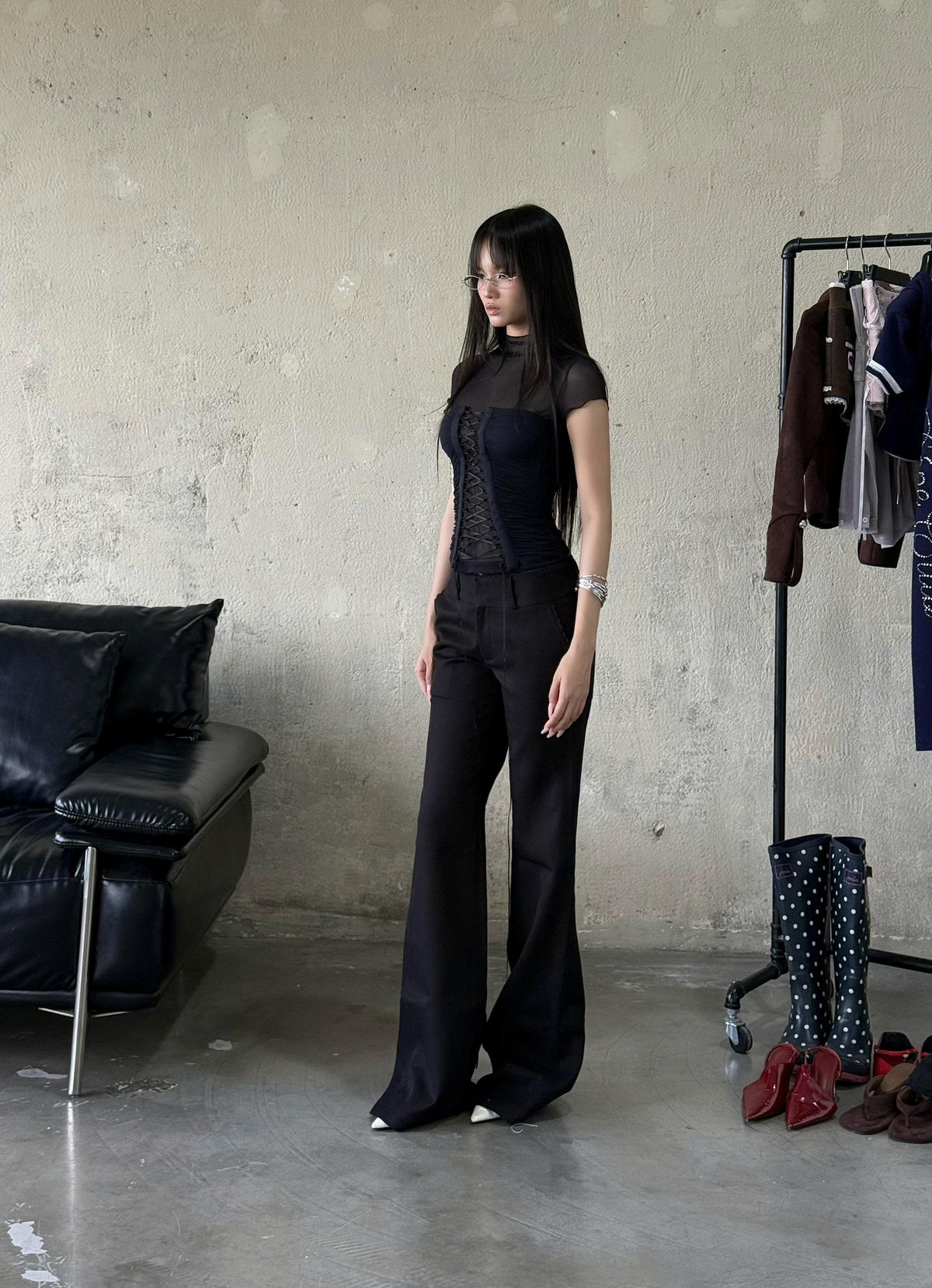 BLACK JELLY PANTS