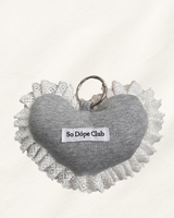 GREY HEART KEYCHAIN