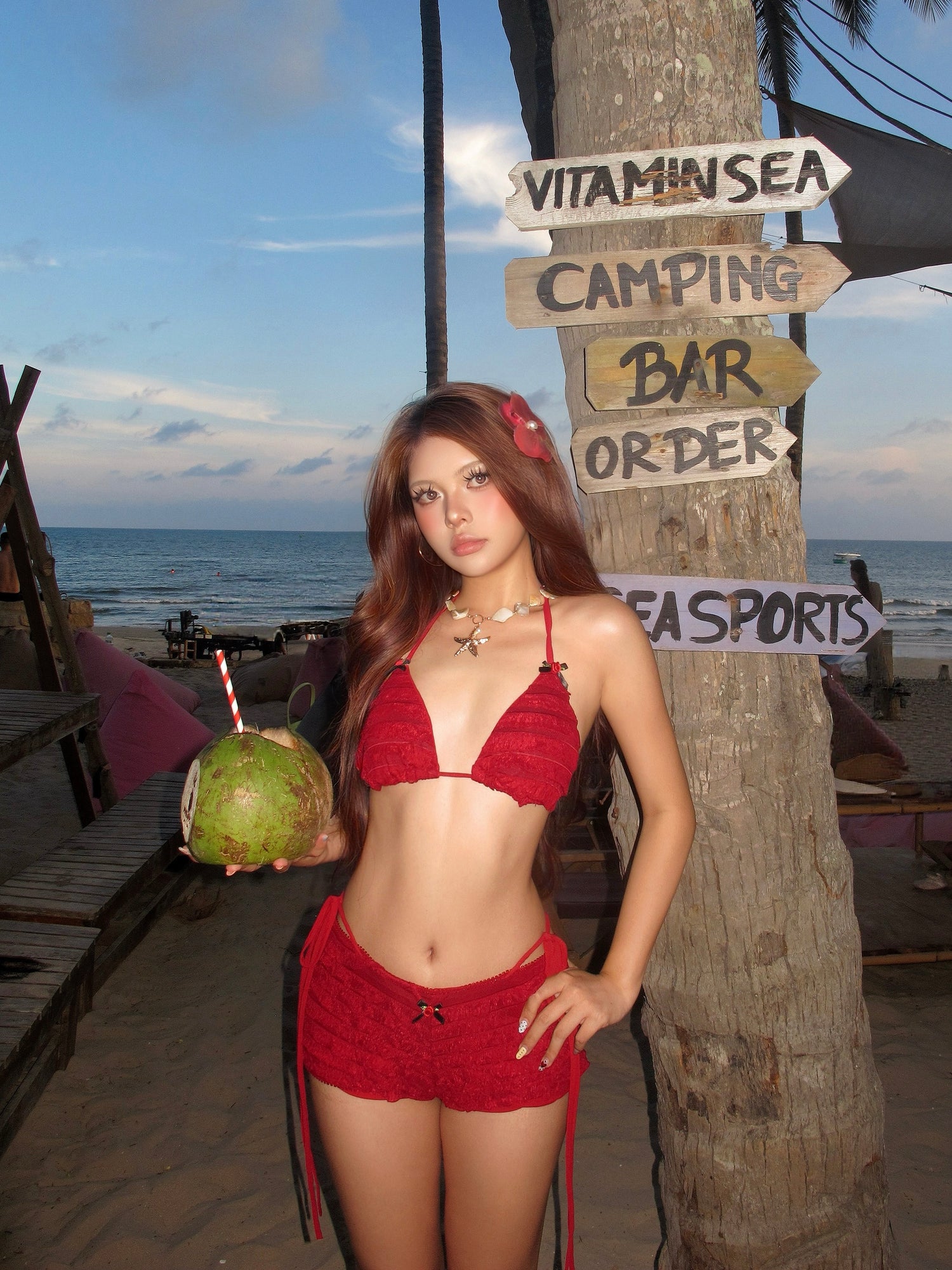 RED JUICY BIKINI SET