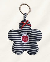 STRIPE FLORAL KEYCHAIN