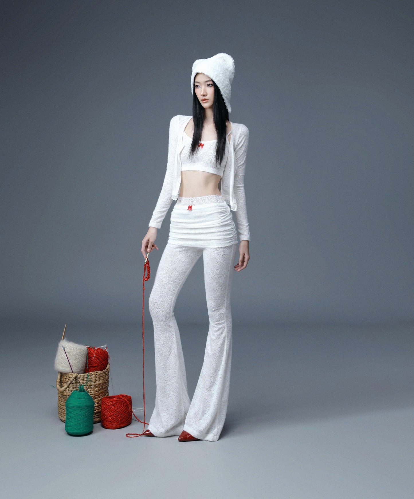 WHITE MELOR PANTS