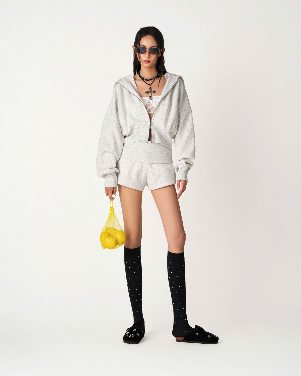 WHITE SDC BOXY HOODIE