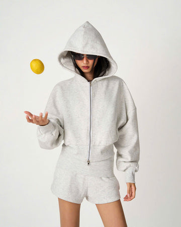WHITE SDC BOXY HOODIE