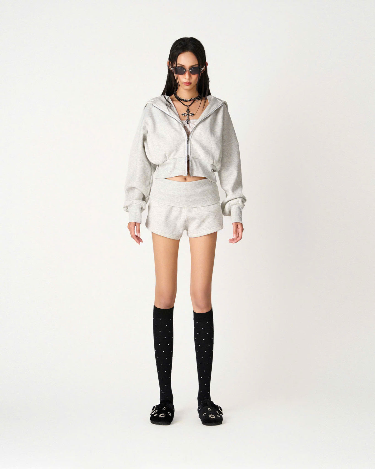 WHITE SDC BOXY HOODIE