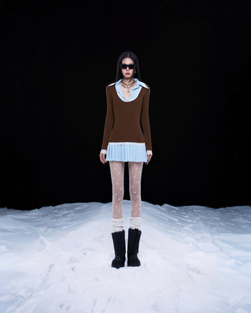 DARK BROWN PAZAZI DRESS