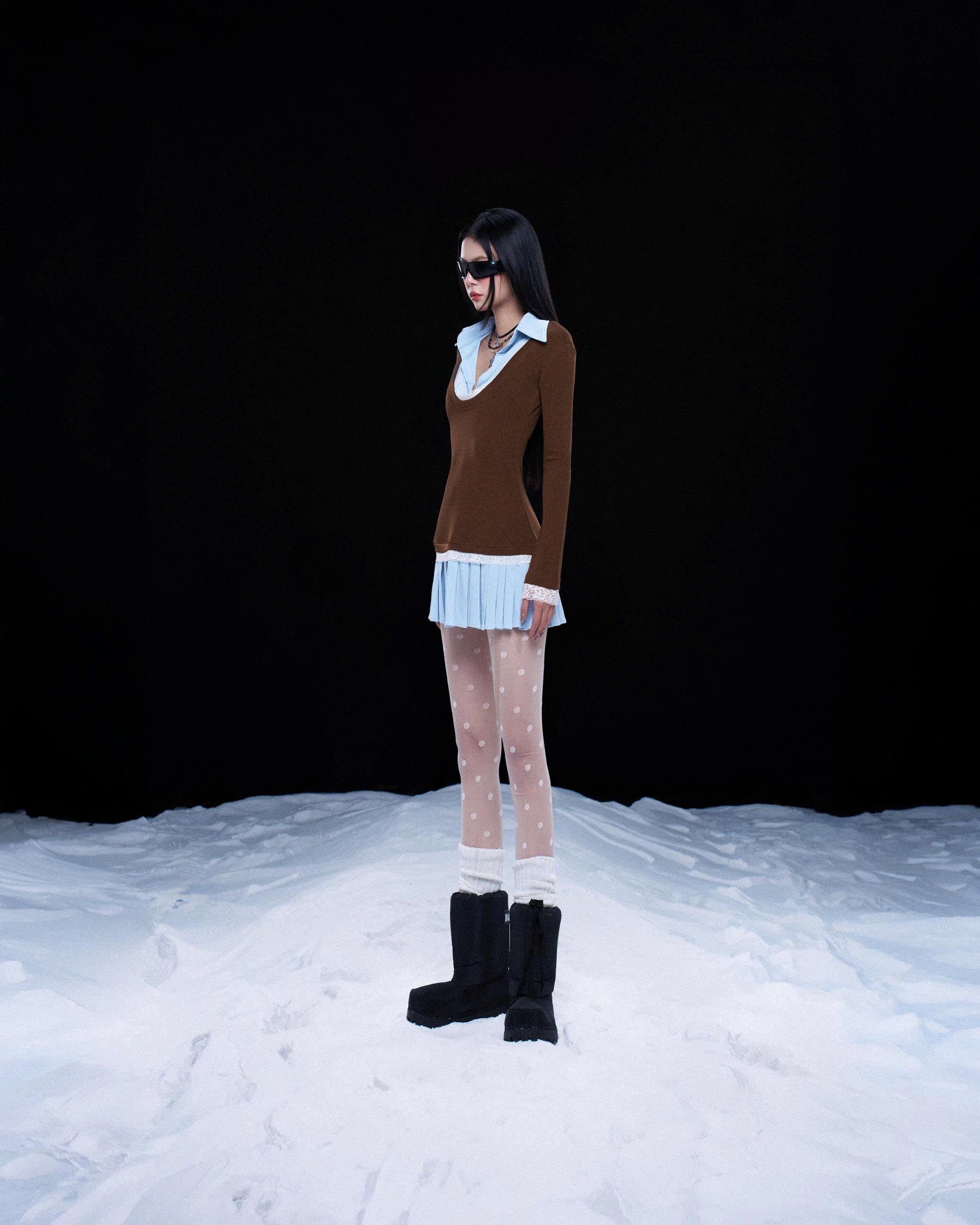 DARK BROWN PAZAZI DRESS