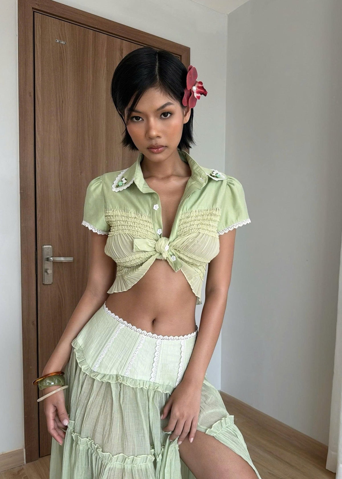 GREEN KUROMI TOP