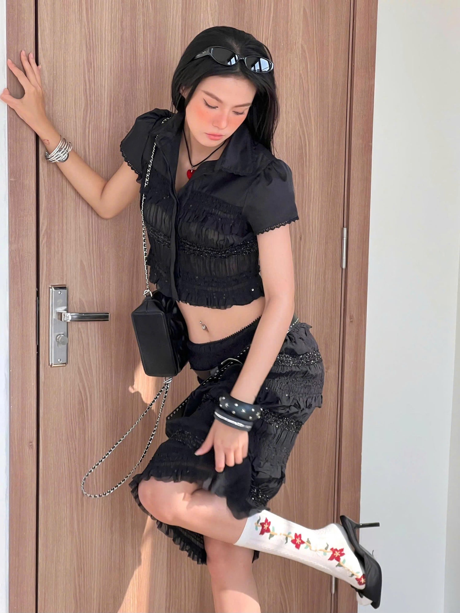 BLACK KUROMI TOP