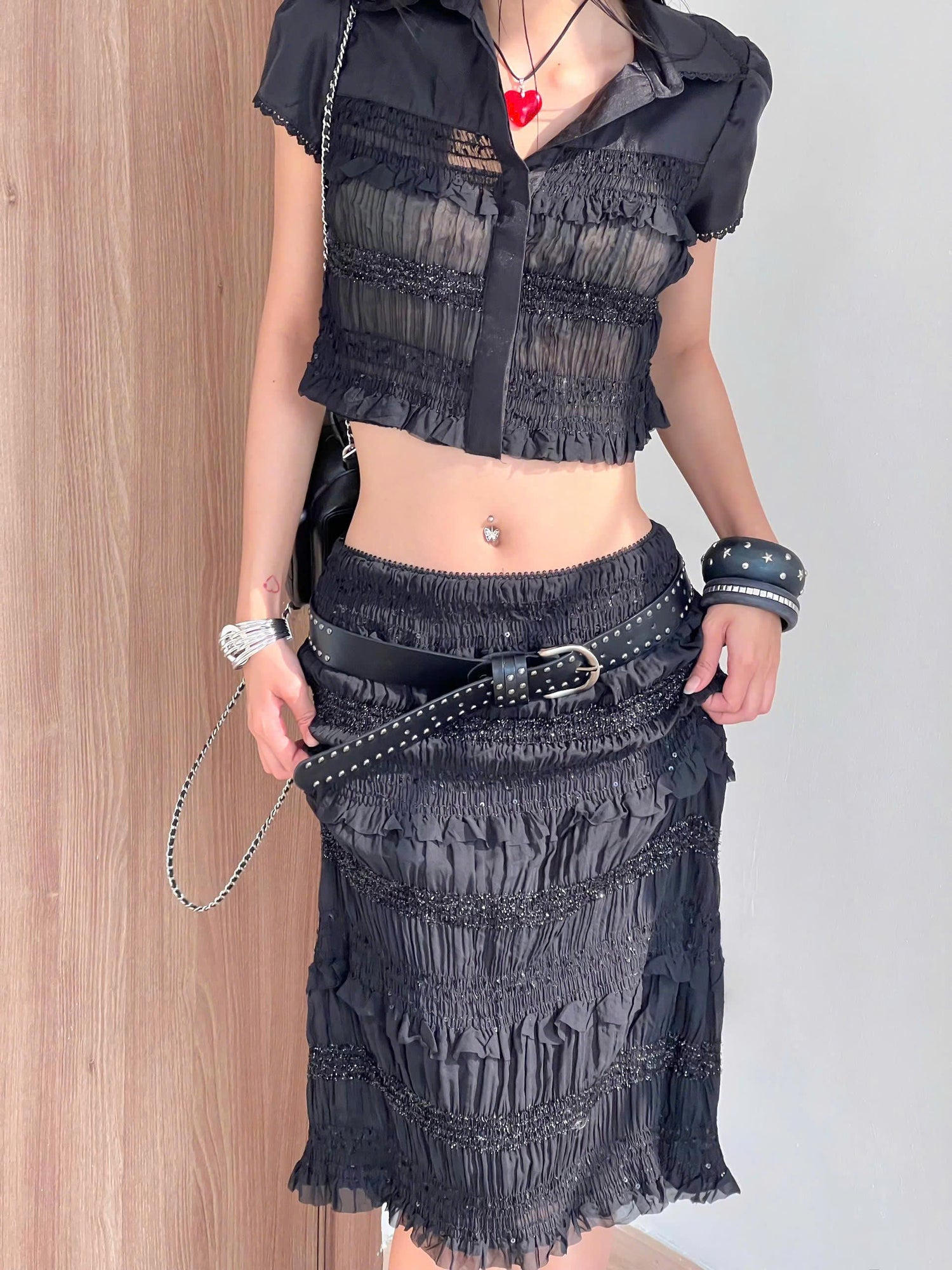 BLACK KUROMI TOP