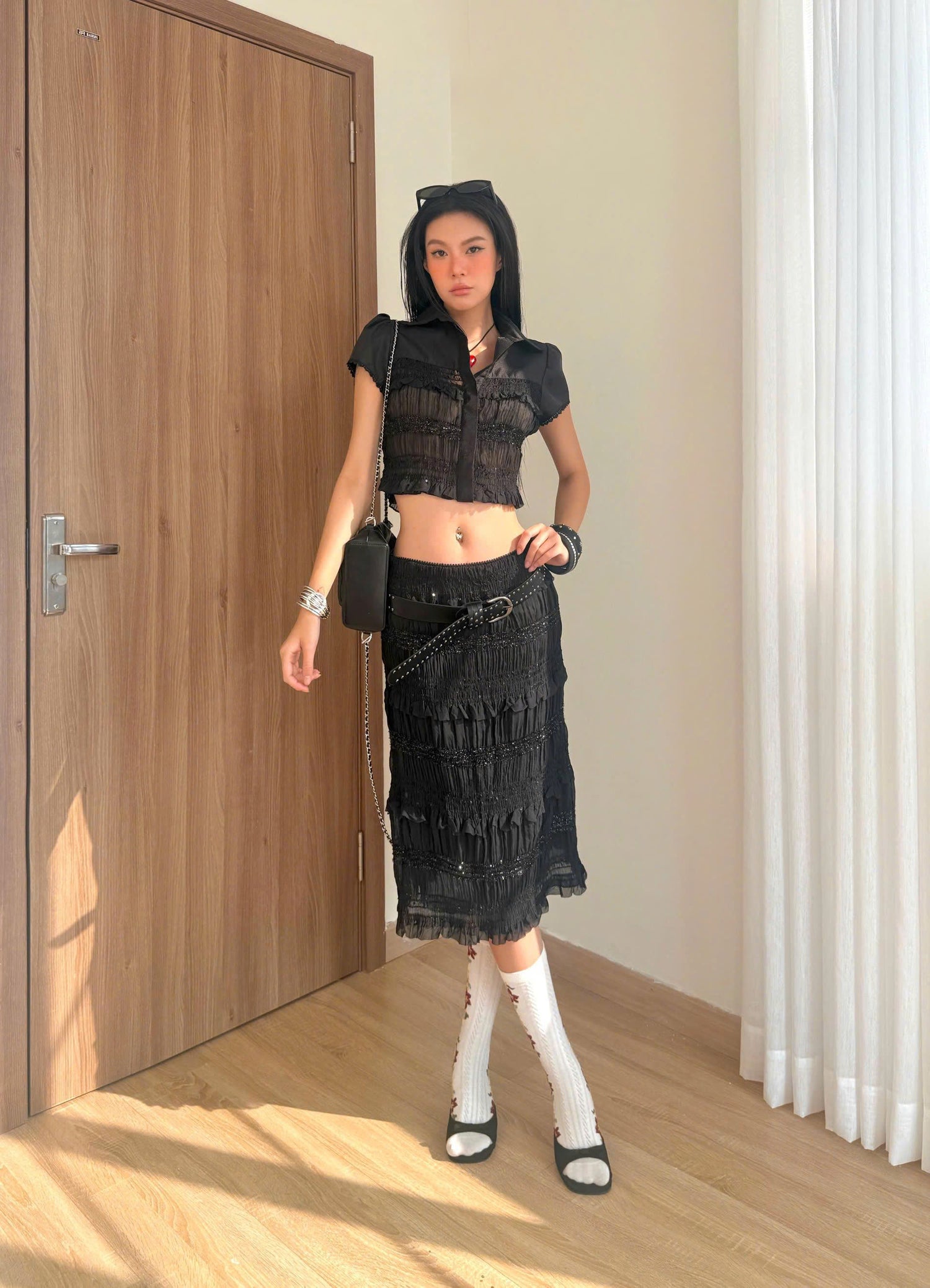 BLACK KUROMI TOP